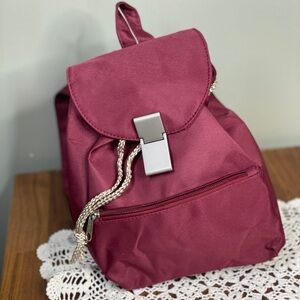 Small Vintage Mini-Backpack Burgundy Wine 90s Y2K